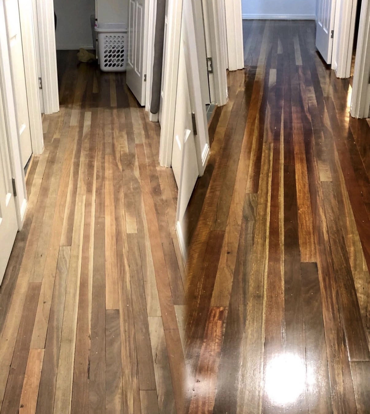 Room transformation before and after painting